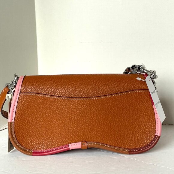 Coach Wavy Dinky Bag Coachtopia Brown Leather CK540 Rainbow Crossbody - Picture 2 of 13